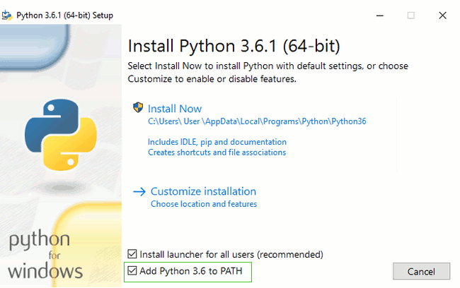 Nezabudni pridať Python do PATH